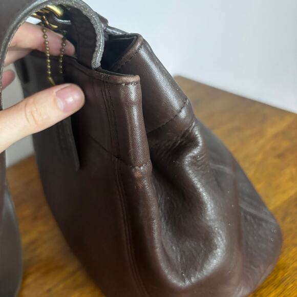Vintage Coach 4157 Brown Leather Tote Shoulder Bag 2WAY Used Authentic Purse - Picture 9 of 16